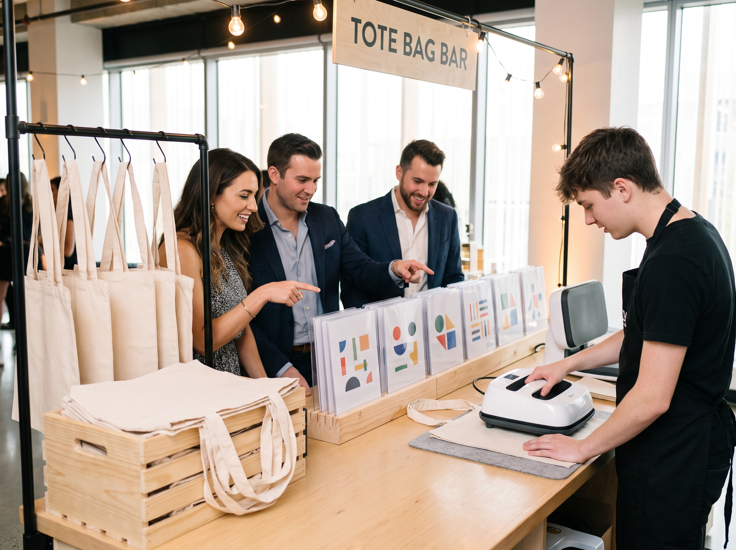 Tote Bag Bar — personalizare live la eveniment
