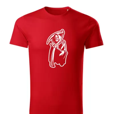 Tricou Bărbați din Bumbac Organic GOTS – Moartea cu Coasa — Tricou Bărbați din Bumbac Organic GOTS cu design gata făcut